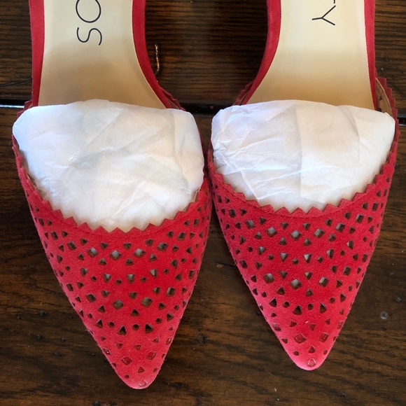 Soul Society Red Suede Heels - Picture 5 of 5